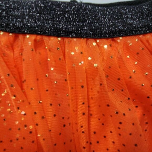 Halloween Orange/Gold Polka Dot Tutu Skirt Girl 4T - Picture 4 of 10